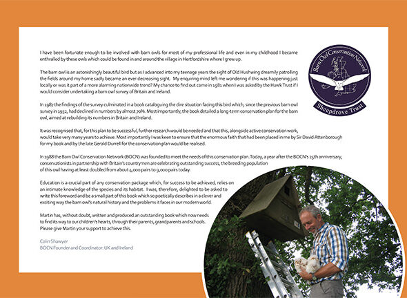 Dawn until Dusk – Foreword from  Colin Shawyer BOCN Founder and Coordinator: UK and Ireland